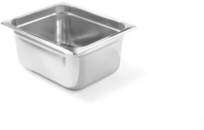 HENDI Contenitore Gastronorm, GN 1/2, resistenza termica -40 °C a 300 °C, compatibile con i forni a convezione, frigoriferi, bagno María, chafing dishes, 9.5L, 325x265x(H)150mm, acciaio inox 18/10