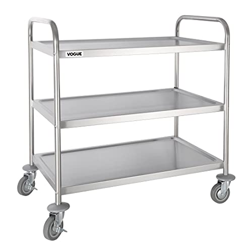 VOGUE Carrello da catering grande, 3 piani, 930 x 860 x 535 mm, in acciaio inox