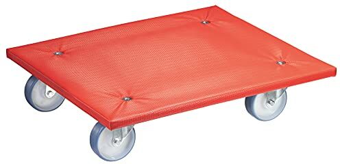 Wagner System GmbH WAGNER design yourself Carrello da trasporto MM 1397, 59 x 49 cm, copertura imbottita, pesante ideale per carichi pesanti sensibili, portata 400 kg, idrorepellente, Rosso