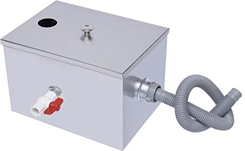 Froulaland Separatore di grasso commerciale in acciaio inox, separatore olio, per cucina, ristorante, cucina, spuntini, hotel, caffetteria, 35 x 25 x 23 cm