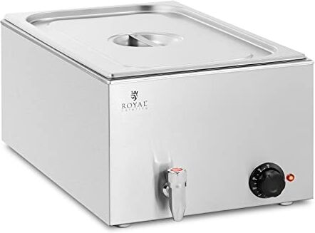 Royal Catering RCBM_GN1/1_1 Bagnomaria professionale 600 W 1 GN 1/1 Rubinetto di scarico