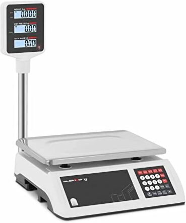 Steinberg Bilancia da Banco Bilancia di Controllo SBS-PW-152C (15 kg/2 g, Display LCD alto, Alimentatore + Batteria)