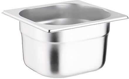 VOGUE in acciaio INOX 1/6 Gastronorm pan 100 mm di profondità contenitore portaoggetti