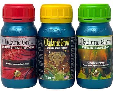 MADAME GROW Fertilizzante Biologico Crescita Fioritura Butterfly Kit 3PACK (3x250ml)