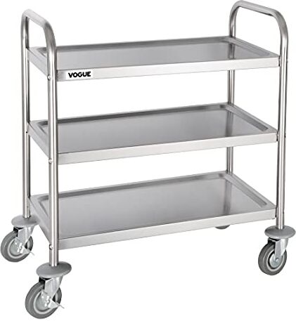 VOGUE carrello grande, 3 piani, 825 x 710 x 405 mm, in acciaio inox