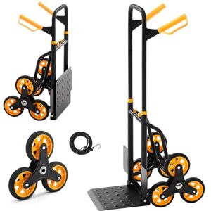 VEVOR Carrello Portapacchi per Scale Capacità di Salita Scale 150 kg, Carrello Pieghevole per Carichi Pesanti con Maniglia Telescopica, 6 Ruote e 2 Corde Elastiche, per Generi Alimentari, Magazzino VEVOR Carrello Portapacchi per Scale Capacità di Salita Scale 150 kg, Carrello Pieghevole per Carichi Pesanti con Maniglia Telescopica, 6 Ruote e 2 Corde Elastiche, per Generi Alimentari, Magazzino