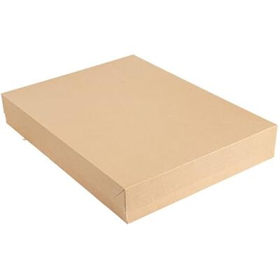 Garcia de Pou 50 pezzi Vassoi + Coperchio 'Thepack' 290 G/M2 40,5 x 30,5 x 6 cm naturale cartone ondulato microcanale Garcia de Pou 50 pezzi Vassoi + Coperchio 'Thepack' 290 G/M2 40,5 x 30,5 x 6 cm naturale cartone ondulato microcanale