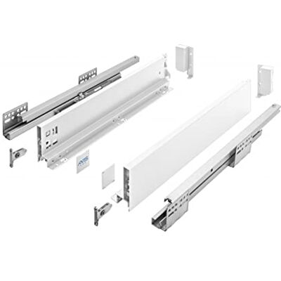 GTV - Sistema di Cassetti AXIS PRO, Set Guide Scorrevoli per Cassetti, Set di Cassetti, Portata fino a 40 kg, Cassetti Scorrevoli Con Chiusura ammortizzata Larghezza 500mm, Altezza 86mm, Bianco GTV - Sistema di Cassetti AXIS PRO, Set Guide Scorrevoli per Cassetti, Set di Cassetti, Portata fino a 40 kg, Cassetti Scorrevoli Con Chiusura ammortizzata Larghezza 500mm, Altezza 86mm, Bianco