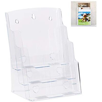 RELAXDAYS Porta depliant in acrilico - Supporto per brochure RELAXDAYS Porta depliant in acrilico - Supporto per brochure