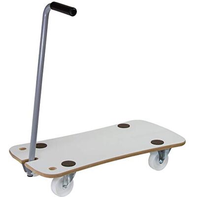 WAGNER Carrello da trasporto MM 1389 I 79 x 39 cm I timone pieghevole ideale per carichi pesanti I cuscinetti antiscivolo I portata 200 kg I facile da pulire WAGNER Carrello da trasporto MM 1389 I 79 x 39 cm I timone pieghevole ideale per carichi pesanti I cuscinetti antiscivolo I portata 200 kg I facile da pulire