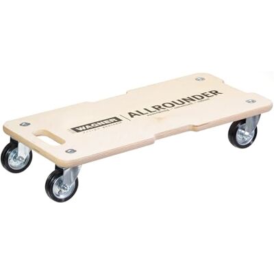 WAGNER Carrello da trasporto MM 1327 I 59 x 29 cm I 3 impugnature incassate per carichi pesanti e mobili I portata 300 kg I altamente manovrabile I certificato FSC® WAGNER Carrello da trasporto MM 1327 I 59 x 29 cm I 3 impugnature incassate per carichi pesanti e mobili I portata 300 kg I altamente manovrabile I certificato FSC®