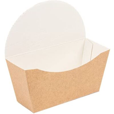 Garcia de Pou 100 pezzi Scatoline Bagel Scoop 'Thepack' 220 G/M2 12 x 4,5 x 12 cm marrone cartone ondulato nano-micro Garcia de Pou 100 pezzi Scatoline Bagel Scoop 'Thepack' 220 G/M2 12 x 4,5 x 12 cm marrone cartone ondulato nano-micro