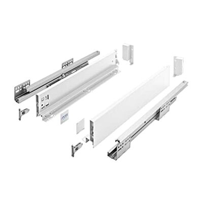 GTV - Sistema di Cassetti AXIS PRO, Set Guide Scorrevoli per Cassetti, Set di Cassetti, Portata fino a 40 kg, Cassetti Scorrevoli Con Chiusura ammortizzata Larghezza 400mm, Altezza 86mm, Bianco GTV - Sistema di Cassetti AXIS PRO, Set Guide Scorrevoli per Cassetti, Set di Cassetti, Portata fino a 40 kg, Cassetti Scorrevoli Con Chiusura ammortizzata Larghezza 400mm, Altezza 86mm, Bianco