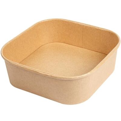 Garcia de Pou 50 pezzi Contenitori quadrati 1000 ml 320 + 26 Pe G/M2 16,7 x 16,7 x 5,5 cm Natural Kraft Garcia de Pou 50 pezzi Contenitori quadrati 1000 ml 320 + 26 Pe G/M2 16,7 x 16,7 x 5,5 cm Natural Kraft