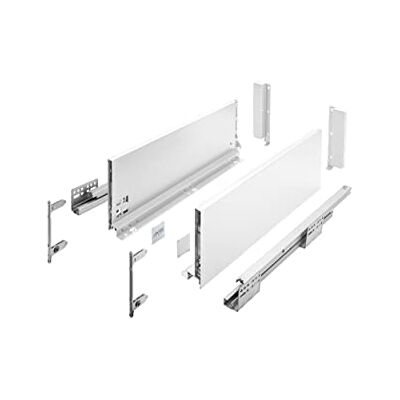GTV - Sistema di Cassetti AXIS PRO, Set Guide Scorrevoli per Cassetti, Set di Cassetti, Portata fino a 40 kg, Cassetti Scorrevoli Con Chiusura ammortizzata Larghezza 450mm, Altezza 168mm, Bianco GTV - Sistema di Cassetti AXIS PRO, Set Guide Scorrevoli per Cassetti, Set di Cassetti, Portata fino a 40 kg, Cassetti Scorrevoli Con Chiusura ammortizzata Larghezza 450mm, Altezza 168mm, Bianco