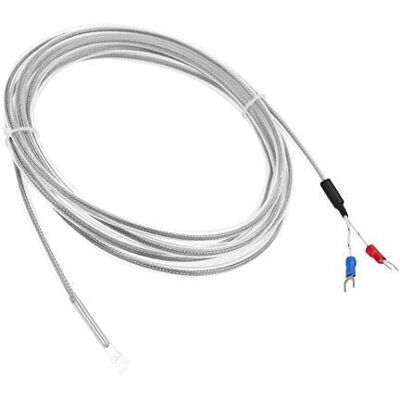 Walfront Termocoppia in PTFE Sensore a Termocoppia a Prova di Acqua a Due Fili Tipo K PTFE 300 Cm / 118,1 Pollici Termocoppia Tipo K Walfront Termocoppia in PTFE Sensore a Termocoppia a Prova di Acqua a Due Fili Tipo K PTFE 300 Cm / 118,1 Pollici Termocoppia Tipo K