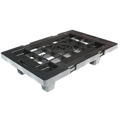 Mobil Plastic Pallet in plastica riciclata (PP), Mis. 400 L x 600 P x 124 H mm, con 4 piedi, piano forato, portata statica 700 Kg, portata dinamica 200 Kg Mobil Plastic Pallet in plastica riciclata (PP), Mis. 400 L x 600 P x 124 H mm, con 4 piedi, piano forato, portata statica 700 Kg, portata dinamica 200 Kg