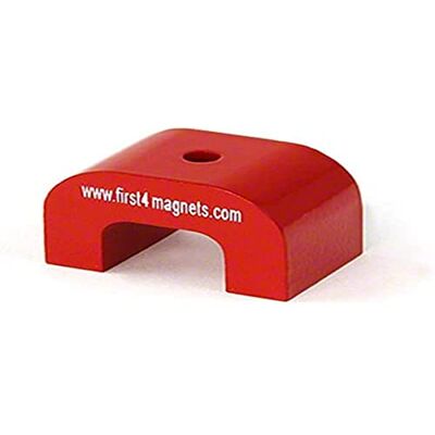 FIRST4MAGNETS Magnete A Ferro Di Cavallo Alnico Rosso Per Applicazioni Ad Alta Temperatura, Ingegneria E Produzione 40mm x 25mm x 25mm 4,5mm Foro 9kg Di Tiro FIRST4MAGNETS Magnete A Ferro Di Cavallo Alnico Rosso Per Applicazioni Ad Alta Temperatura, Ingegneria E Produzione 40mm x 25mm x 25mm 4,5mm Foro 9kg Di Tiro