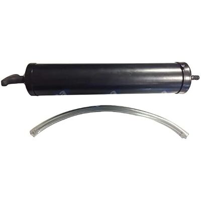 AMA Siringa in Acciaio per Lubrificazione ad Olio con Capacità di 500 g – Completa di Tubo Flessibile Trasparente, Lunghezza 350 mm e Diametro 57 mm, Filettatura 10x1 AMA Siringa in Acciaio per Lubrificazione ad Olio con Capacità di 500 g – Completa di Tubo Flessibile Trasparente, Lunghezza 350 mm e Diametro 57 mm, Filettatura 10x1