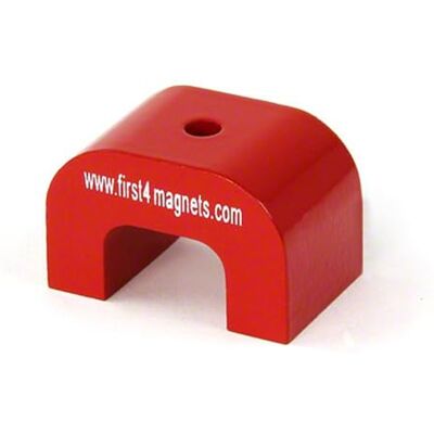 FIRST4MAGNETS Grande Magnete A Ferro Di Cavallo Alnico Rosso Per Applicazioni Ad Alta Temperatura, Ingegneria E Produzione 30mm x 45mm x 30mm 4,5mm Foro 11kg Tiro FIRST4MAGNETS Grande Magnete A Ferro Di Cavallo Alnico Rosso Per Applicazioni Ad Alta Temperatura, Ingegneria E Produzione 30mm x 45mm x 30mm 4,5mm Foro 11kg Tiro