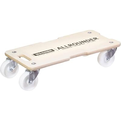 WAGNER Carrello da trasporto MM 1326 I 59 x 29 cm I 3 impugnature incassate per carichi pesanti e mobili I portata 400 kg I altamente manovrabile I certificato FSC® WAGNER Carrello da trasporto MM 1326 I 59 x 29 cm I 3 impugnature incassate per carichi pesanti e mobili I portata 400 kg I altamente manovrabile I certificato FSC®