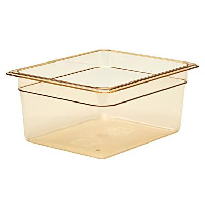 Cambro DW483 Padella per alimenti Gastronorm ad alto calore, 150 mm, 150 x 325 x 265 mm, colore: ambra Cambro DW483 Padella per alimenti Gastronorm ad alto calore, 150 mm, 150 x 325 x 265 mm, colore: ambra