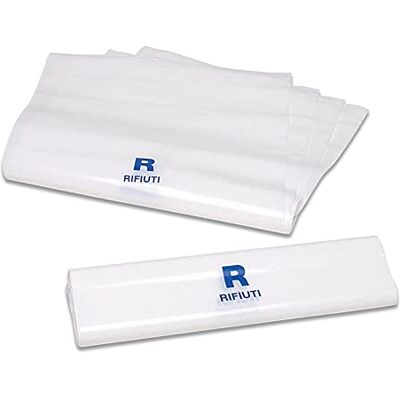 Mobil Plastic Sacchetto per Rifiuti Sanitari con Chiusura Minigrip, Politene, Bianco, 18 L x 25 H cm Mobil Plastic Sacchetto per Rifiuti Sanitari con Chiusura Minigrip, Politene, Bianco, 18 L x 25 H cm