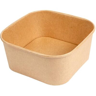 Garcia de Pou 50 pezzi Contenitori quadrati 1410 ml 320 + 26 Pe G/M2 16,7 x 16,7 x 7,5 cm Natural Kraft Garcia de Pou 50 pezzi Contenitori quadrati 1410 ml 320 + 26 Pe G/M2 16,7 x 16,7 x 7,5 cm Natural Kraft