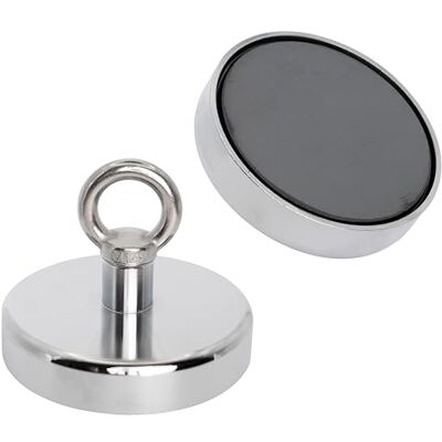 FIRST4MAGNETS Magnete Di Recupero Della Ferrite Con Eyebolt M14 Per Pesca A Magnete, Recupero E Caccia Al Tesoro 125mm Dia x 100mm Di Altezza 130kg FIRST4MAGNETS Magnete Di Recupero Della Ferrite Con Eyebolt M14 Per Pesca A Magnete, Recupero E Caccia Al Tesoro 125mm Dia x 100mm Di Altezza 130kg