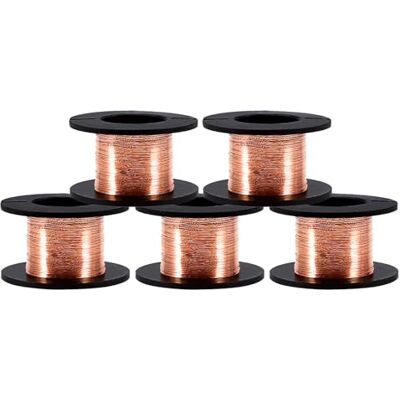 Walfront 5Pz 0,1mm Filo di Rame Smaltato Filo di Avvolgimento del Magnete Filo Spessore 15m Lunghezza per il Collegamento o Saldatura Scopo, Naturale Walfront 5Pz 0,1mm Filo di Rame Smaltato Filo di Avvolgimento del Magnete Filo Spessore 15m Lunghezza per il Collegamento o Saldatura Scopo, Naturale