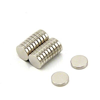 FIRST4MAGNETS Magnet Expert Ltd Dischi magnetici in neodimio per artigianato, 20 pezzi, portata: 1,2 kg, N42, 10 x 2 mm FIRST4MAGNETS Magnet Expert Ltd Dischi magnetici in neodimio per artigianato, 20 pezzi, portata: 1,2 kg, N42, 10 x 2 mm