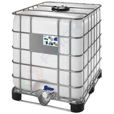 Mobil Plastic Cisterna IBC 1000 Litri in plastica, nuova, coperchio 225 mm, valvola di scarico 2", pallet in metallo/plastica, colore neutro Mobil Plastic Cisterna IBC 1000 Litri in plastica, nuova, coperchio 225 mm, valvola di scarico 2", pallet in metallo/plastica, colore neutro