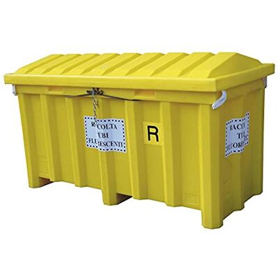 Mobil Plastic Contenitore in polietilene (PE) per la raccolta differenziata di tubi al neon con bisaccia interna in tessuto, mis. 1870 L x 920 P x 1060 H mm, capacità 900 Lt, peso 76 Kg Mobil Plastic Contenitore in polietilene (PE) per la raccolta differenziata di tubi al neon con bisaccia interna in tessuto, mis. 1870 L x 920 P x 1060 H mm, capacità 900 Lt, peso 76 Kg