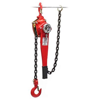Wiltec Paranco a catena manuale, max 1500 kg, con catena di 1,5 m, per sollevamento di carichi pesanti Wiltec Paranco a catena manuale, max 1500 kg, con catena di 1,5 m, per sollevamento di carichi pesanti