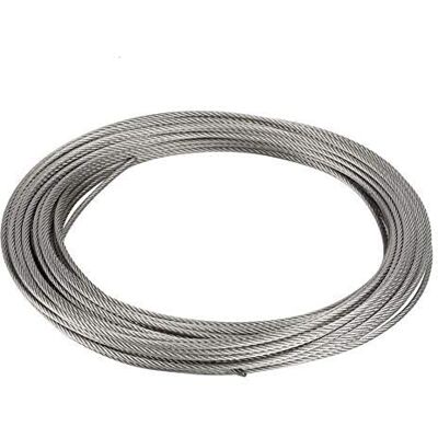 Walfront 66 Piedi Cavo Metallico in Acciaio Inox 304 per Aerei Cavo in Acciaio Duro per Pesca, Sollevamento, Decking (2,5mm) Walfront 66 Piedi Cavo Metallico in Acciaio Inox 304 per Aerei Cavo in Acciaio Duro per Pesca, Sollevamento, Decking (2,5mm)