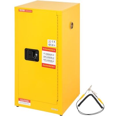 VEVOR Armadio di Sicurezza per Infiammabili, 16 Gal, Armadio di Stoccaggio per Liquidi Infiammabili in Acciaio Laminato a Freddo, 18,1 x 18,1 x 35,4 Pollici Antideflagrante con 2 Ripiani Regolabili VEVOR Armadio di Sicurezza per Infiammabili, 16 Gal, Armadio di Stoccaggio per Liquidi Infiammabili in Acciaio Laminato a Freddo, 18,1 x 18,1 x 35,4 Pollici Antideflagrante con 2 Ripiani Regolabili