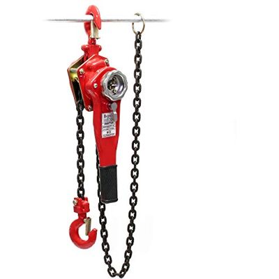 Wiltec Paranco a catena manuale, max 750 kg, con catena di 1,5 m, per sollevamento di carichi pesanti Wiltec Paranco a catena manuale, max 750 kg, con catena di 1,5 m, per sollevamento di carichi pesanti
