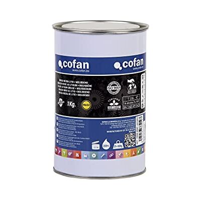 Cofan Grasso nero litio + molibdeno Confezione da 1 kg Cofan Grasso nero litio + molibdeno Confezione da 1 kg