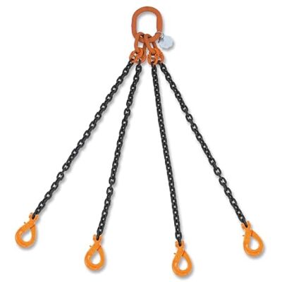 BETA 8094SL D6-3 Pendente per Sollevamento, Catena a 4 Bracci con Gancio Self-Locking Grado 8, Lunghezza 3M, Capacità di Carico 2,36 t BETA 8094SL D6-3 Pendente per Sollevamento, Catena a 4 Bracci con Gancio Self-Locking Grado 8, Lunghezza 3M, Capacità di Carico 2,36 t