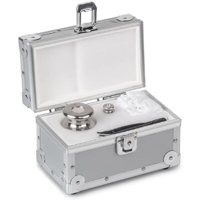 KERN Set di sicurezza in acciaio inox, 50 g e 1 kg, classe F2 e M1, alloggiamento in alluminio KERN Set di sicurezza in acciaio inox, 50 g e 1 kg, classe F2 e M1, alloggiamento in alluminio