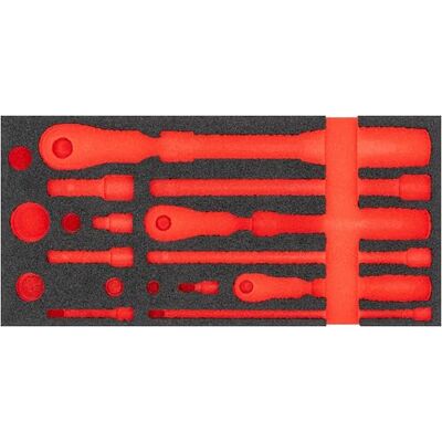 Vigor V4970-L Inserto Portautensili - Rosso, 393x188x35mm Vigor V4970-L Inserto Portautensili - Rosso, 393x188x35mm