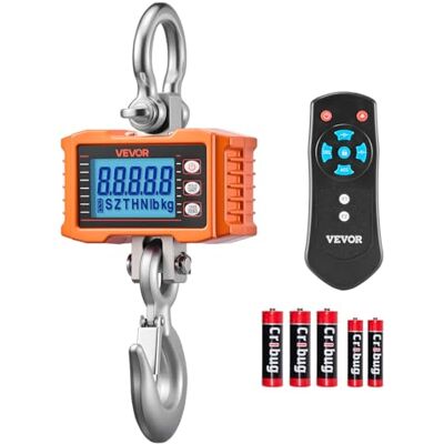 VEVOR Bilancia Elettronica per Gru Capacità Massima 500 kg, Bilancia Industriale Sospesa per Impieghi Gravosi con Cassa in Alluminio Pressofuso e Display LCD, Divisione 100 g e Interruttore a 3 Unità VEVOR Bilancia Elettronica per Gru Capacità Massima 500 kg, Bilancia Industriale Sospesa per Impieghi Gravosi con Cassa in Alluminio Pressofuso e Display LCD, Divisione 100 g e Interruttore a 3 Unità