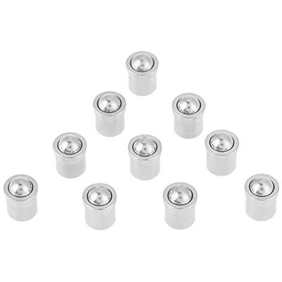 Walfront 10PCS Universale in Acciaio Inox, Base in Metallo con Ruote Cuscinetto a Sfera Metallo 6 × 5 mm Walfront 10PCS Universale in Acciaio Inox, Base in Metallo con Ruote Cuscinetto a Sfera Metallo 6 × 5 mm