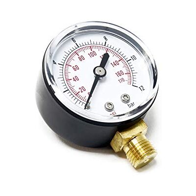 Wiltec Display di pressione per manometro radiale DN8 (1/4") 12,9mm 0-12bar 0-170 PSI Diametro ~50mm Wiltec Display di pressione per manometro radiale DN8 (1/4") 12,9mm 0-12bar 0-170 PSI Diametro ~50mm