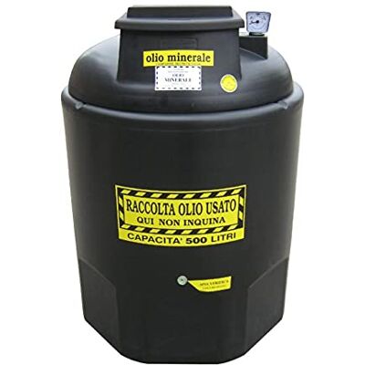 Mobil Plastic Contenitore per la raccolta di olio esausto, in plastica (HDPE), capacità 500 Lt, ideale per olio minerale usato Mobil Plastic Contenitore per la raccolta di olio esausto, in plastica (HDPE), capacità 500 Lt, ideale per olio minerale usato