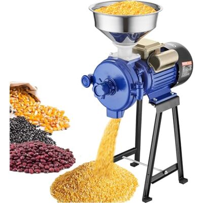 VEVOR Mulino Elettrico per Cereali, Mulino per Mais con Imbuto, Macchina per Polvere Spessore Regolabile, Mulino per Cereali per Farina Impieghi Gravosi, Macina a Secco o Umido, Macina Spezie 3000 W VEVOR Mulino Elettrico per Cereali, Mulino per Mais con Imbuto, Macchina per Polvere Spessore Regolabile, Mulino per Cereali per Farina Impieghi Gravosi, Macina a Secco o Umido, Macina Spezie 3000 W
