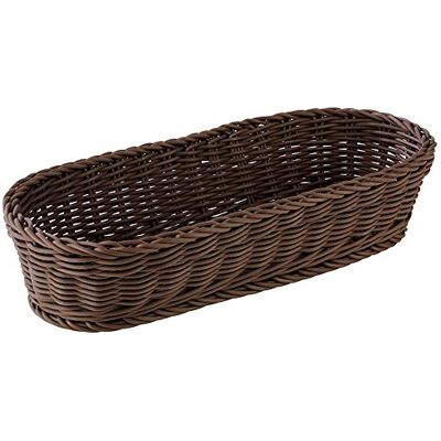 APS Baguette cestino ovale, in polipropilene, colore: caffè, 40 x 16 x 8 cm APS Baguette cestino ovale, in polipropilene, colore: caffè, 40 x 16 x 8 cm