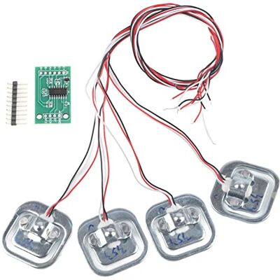 Walfront Estensimetro a semiponte Kit kit cella di carico HX711 + 4 singoli 50 kg Walfront Estensimetro a semiponte Kit kit cella di carico HX711 + 4 singoli 50 kg