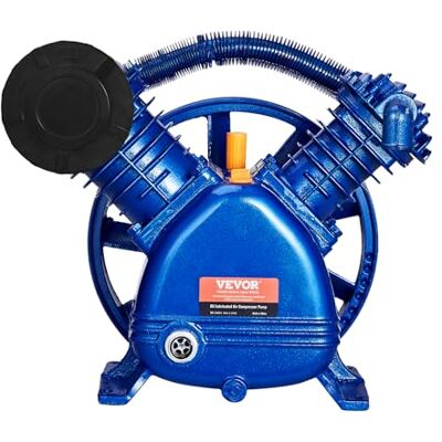 VEVOR Testa Pompa del Compressore d'Aria Potenza 5,5 HP Testa della Pompa a Pistone del Compressore d'Aria 2 Cilindri Lubrificata a Olio Testa Pompa Tipo V Pressione Massima 185 PSI Flusso 162L/min VEVOR Testa Pompa del Compressore d'Aria Potenza 5,5 HP Testa della Pompa a Pistone del Compressore d'Aria 2 Cilindri Lubrificata a Olio Testa Pompa Tipo V Pressione Massima 185 PSI Flusso 162L/min