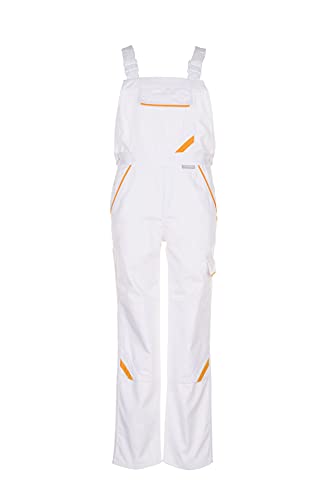 Planam Highline Salopette da uomo, colore: bianco puro, giallo, modello 2337, taglia 114